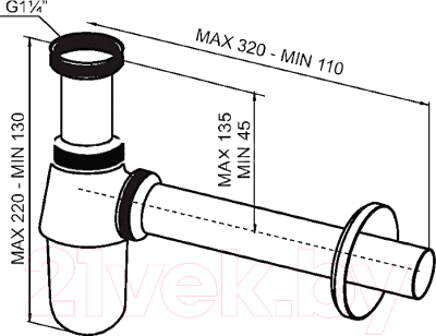 Сифон Ledeme L80B