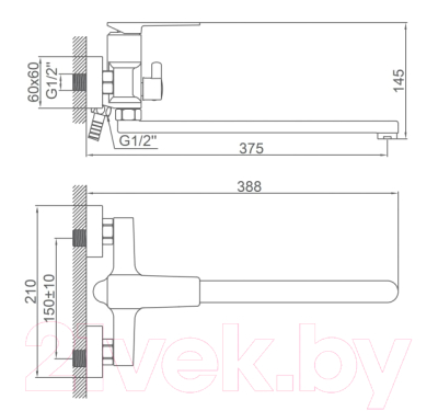 Смеситель Ledeme L2278U
