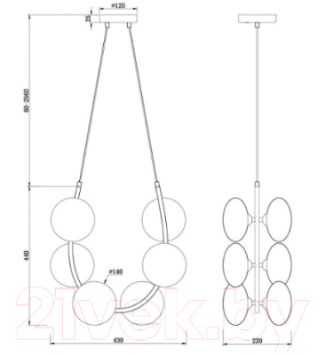 Потолочный светильник Freya Perlina FR4005PL-06B2