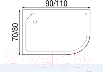 Душевая кабина RIVER Nara 90/70/24 МТ L Б/К