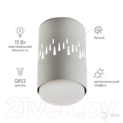 Точечный светильник ЭРА OL11 LD GX53 WH / Б0050271