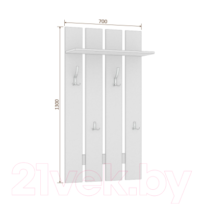 Вешалка для одежды Кортекс-мебель Лара ВП2