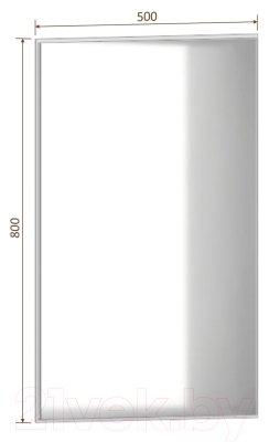 Зеркало Кортекс-мебель Лара ЗП1 (белый)