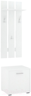 Секция в прихожую Кортекс-мебель Лара СП2 (белый) - фото