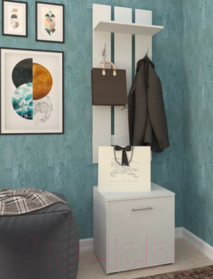 Секция в прихожую Кортекс-мебель Лара СП2 (белый)