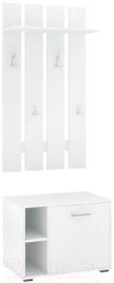 Секция в прихожую Кортекс-мебель Лара СП3 (белый) - фото