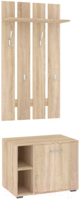 Секция в прихожую Кортекс-мебель Лара СП3 (дуб сонома) - фото