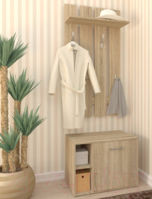 Секция в прихожую Кортекс-мебель Лара СП3 (дуб сонома)