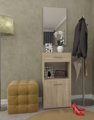 Секция в прихожую Кортекс-мебель Лара СП4 (дуб сонома)