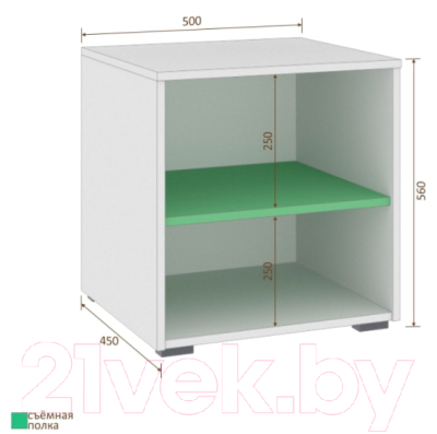 Тумба в прихожую Кортекс-мебель Лара ТП1 (дуб сонома)