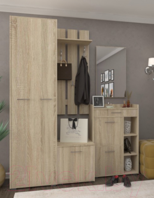 Тумба в прихожую Кортекс-мебель Лара ТП1 (дуб сонома)