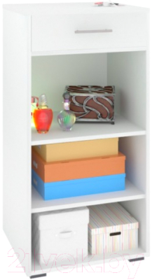 Тумба в прихожую Кортекс-мебель Лара ТП2 (белый)