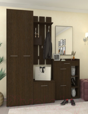 Тумба в прихожую Кортекс-мебель Лара ТП4 (венге)