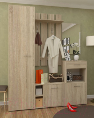 Шкаф-пенал Кортекс-мебель Лара ШП1-45 (дуб сонома)