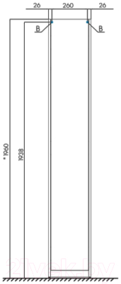 Шкаф-пенал для ванной Акватон Лондри (1A260603LH010)