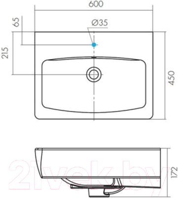 Тумба с умывальником Акватон Скай
