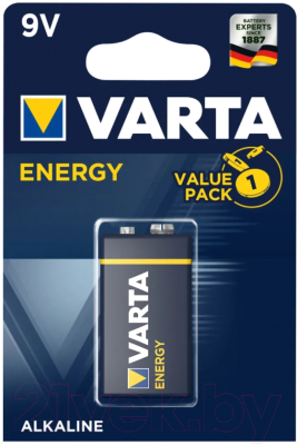 Батарейка Varta Energy 9V / 4122229411 - фото