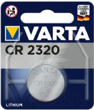 Батарейка Varta Electronics CR2320 BL1 Lithium 3V 6320 1/10/100 / 6320101401 - фото
