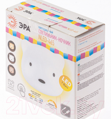 Ночник ЭРА NLED-465-1W-W / Б0049341