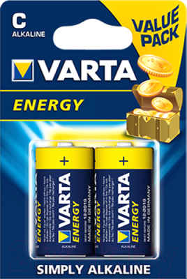 Комплект батареек Varta Energy LR14 / 04114229412 - фото