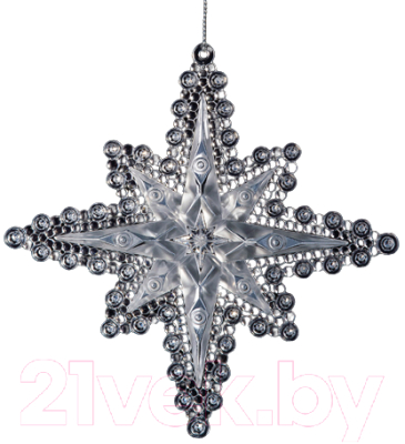 Елочная игрушка Erich Krause Decor Снежинка морозный узор / 53459 - фото