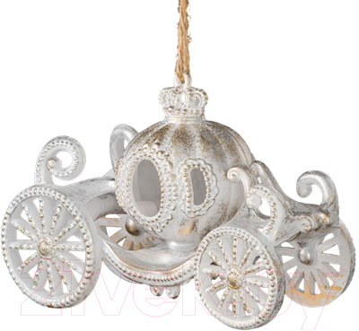 Елочная игрушка Erich Krause Decor Карета Золушки заснеженная / 53461 - фото
