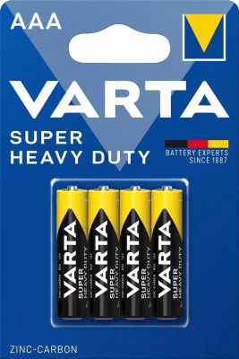 Комплект батареек Varta Superlife Micro 4AAА R03P / 020031014 - фото