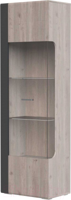 Шкаф-пенал с витриной Bravo Мебель Бриз 1дв - фото