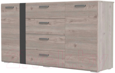 Тумба Bravo Мебель Бриз (дуб нельсон/смоки софт/дуб ниагара) - фото