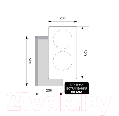 Индукционная варочная панель Lex EVI 320-2 BL