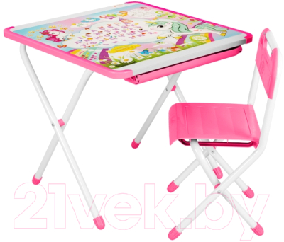 Комплект мебели с детским столом Дэми Единорог - фото