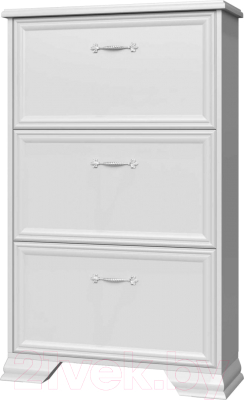 Тумба для обуви Bravo Мебель Грация (белый/белый) - фото