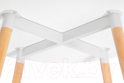 Обеденный стол Mio Tesoro ST-025 (100x74, белый/дерево)