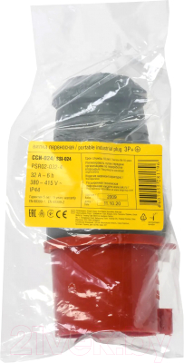 Вилка силовая IEK PSR02-032-4