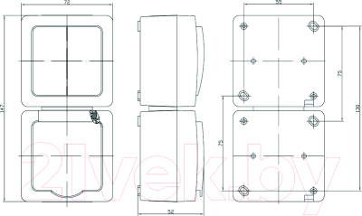 Розетка IEK Гермес Plus ERMP22-K03-16-54-EC