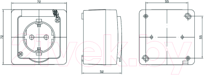 Розетка IEK Гермес Plus ERMP12-K03-16-54-EC