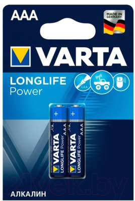 Комплект батареек Varta Longlife Power 2 AAA 1.5V LR03 / 04903113412 - фото