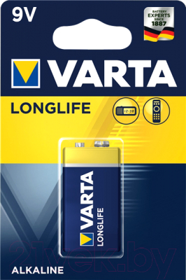 Батарейка Varta Longlife 1x9V Крона 6LP3146 / 04122113411 - фото