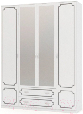 Шкаф Bravo Мебель Лак ШР-4 2 ящика 2 зеркало - фото