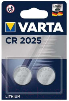 Комплект батареек Varta Lithium CR2025 3V / 06025101402 - фото