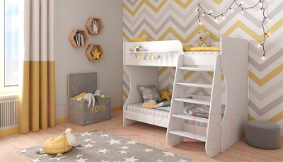 Двухъярусная кровать детская Polini Kids Dream 1500 / 0002425.9