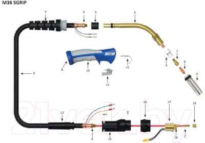 Горелка сварочная Most MOST SGRIP М36 / 5508303630 (3м)