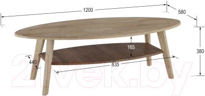 Журнальный столик Калифорния мебель Серфинг (дуб сонома/акация)
