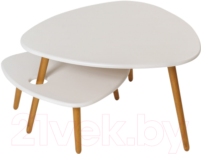 Комплект журнальных столиков Калифорния мебель Стилгрей (белый)