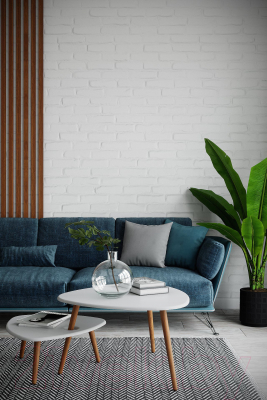 Комплект журнальных столиков Калифорния мебель Стилгрей (белый)