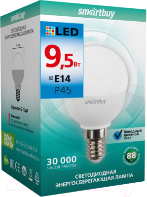 Лампа SmartBuy SBL-P45-9.5-60K-E14