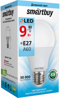 Лампа SmartBuy SBL-A60-09-40K-E27-N