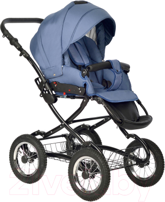 Детская универсальная коляска INDIGO Barbara Classic 2 в 1 (Ba 01, синий)