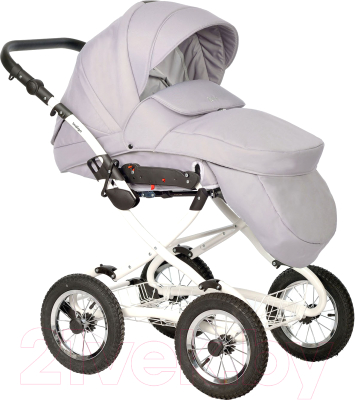 Детская универсальная коляска INDIGO Barbara Classic 2 в 1 (Ba 04, светло-серый)