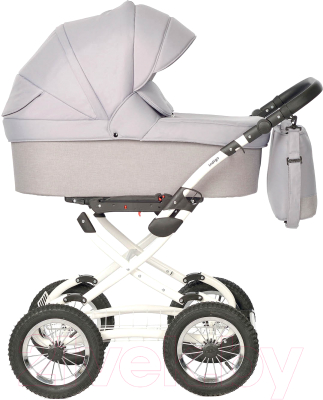 Детская универсальная коляска INDIGO Barbara Classic 2 в 1 (Ba 04, светло-серый)